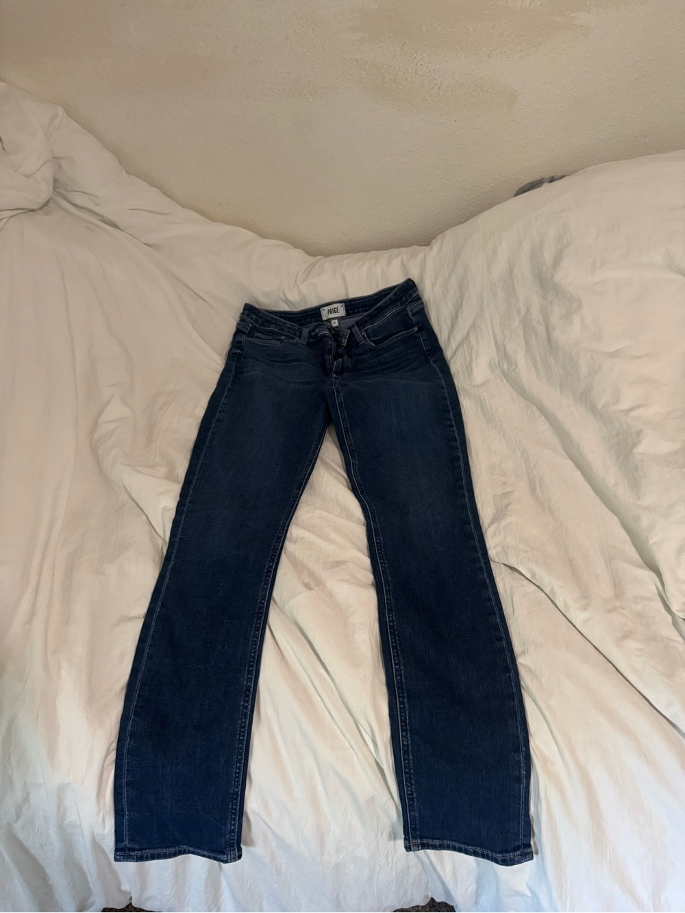PAIGE Dark Indigo Ankle Crop Jeans